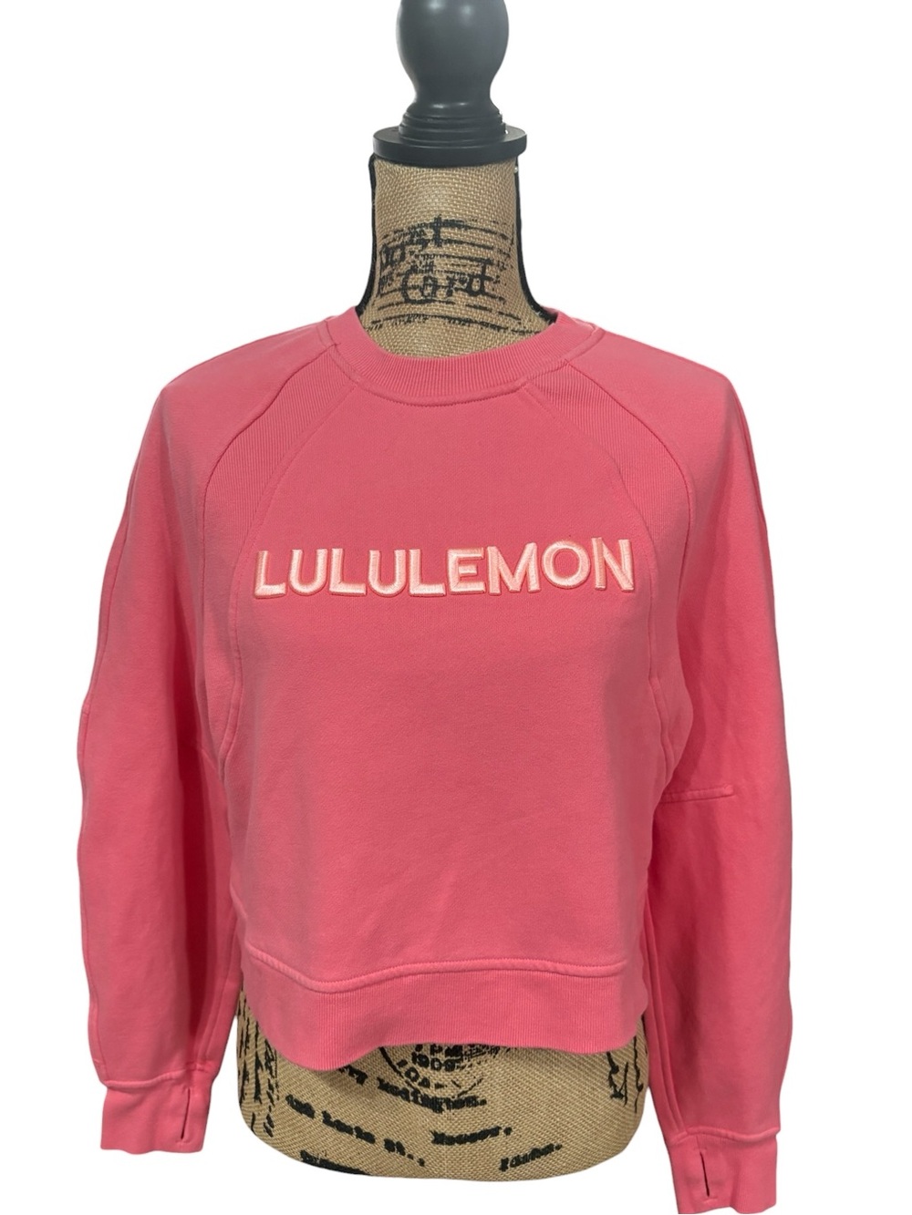 Lululemon Scuba Oversized Pullover Wordmark Sakura Pink Size XS/S - Picture 2 of 7